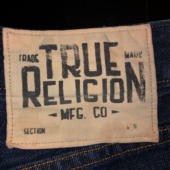 True Religion Avery Womens Size 26 Dark Wash Pockets Straight Leg Denim Jeans - Picture 11 of 15